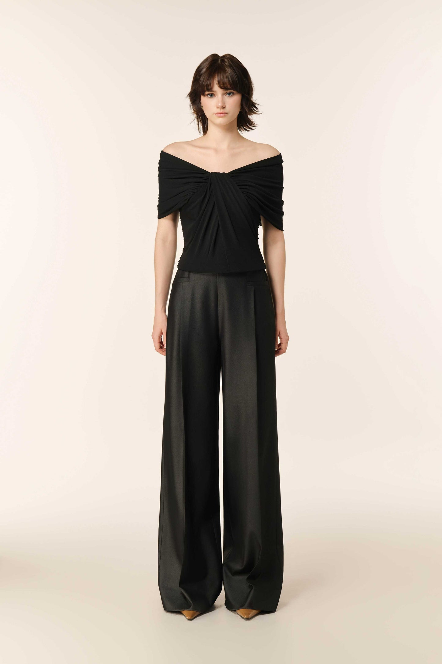 Faux Leather Pants in Black