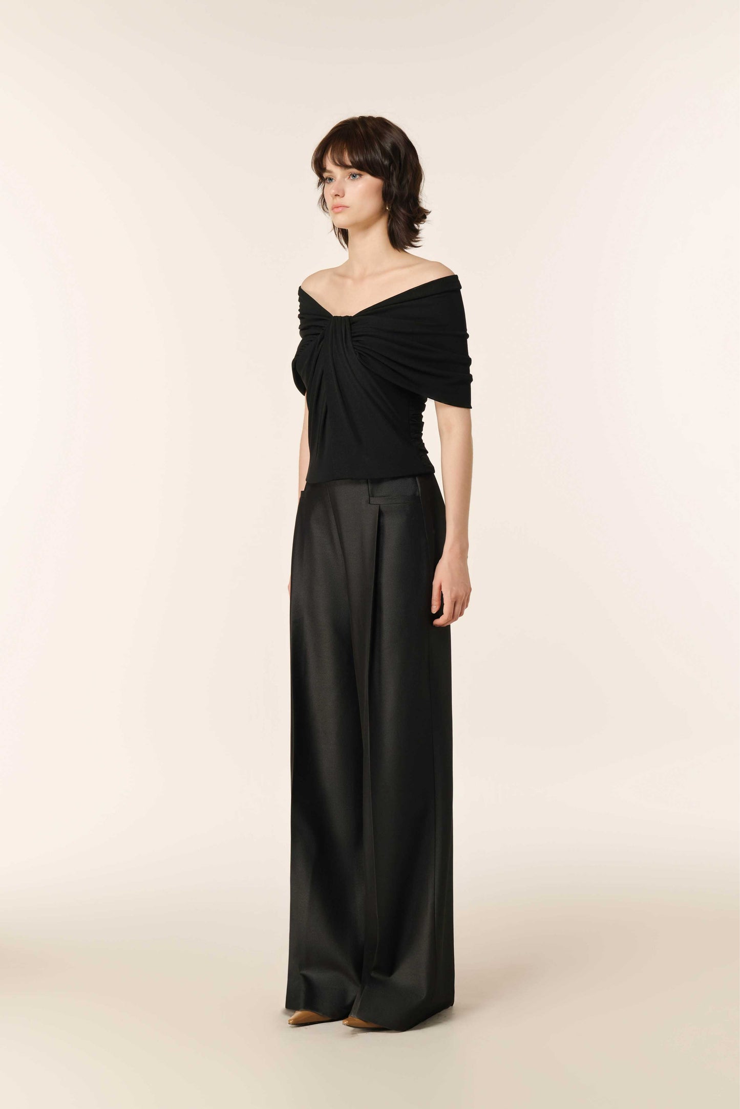 Faux Leather Pants in Black