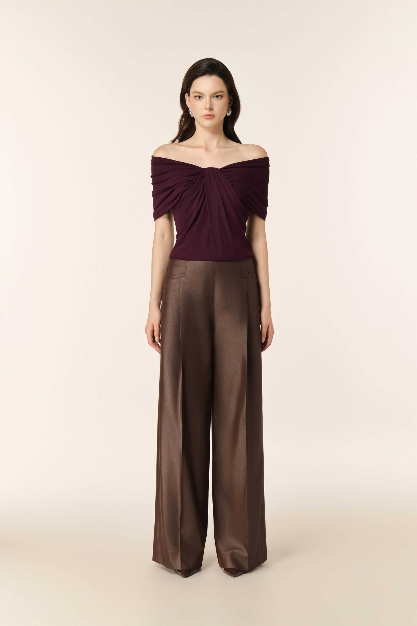 Faux Leather Pants in Coffee