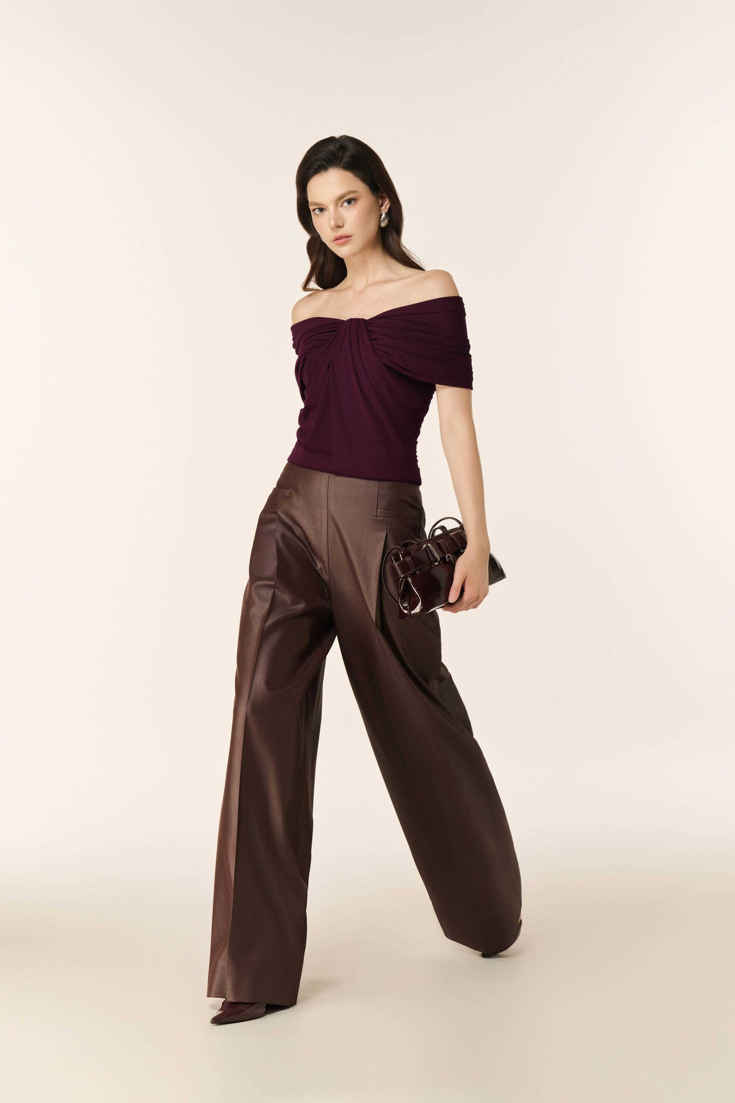 Ripple Croptop in Blackberry