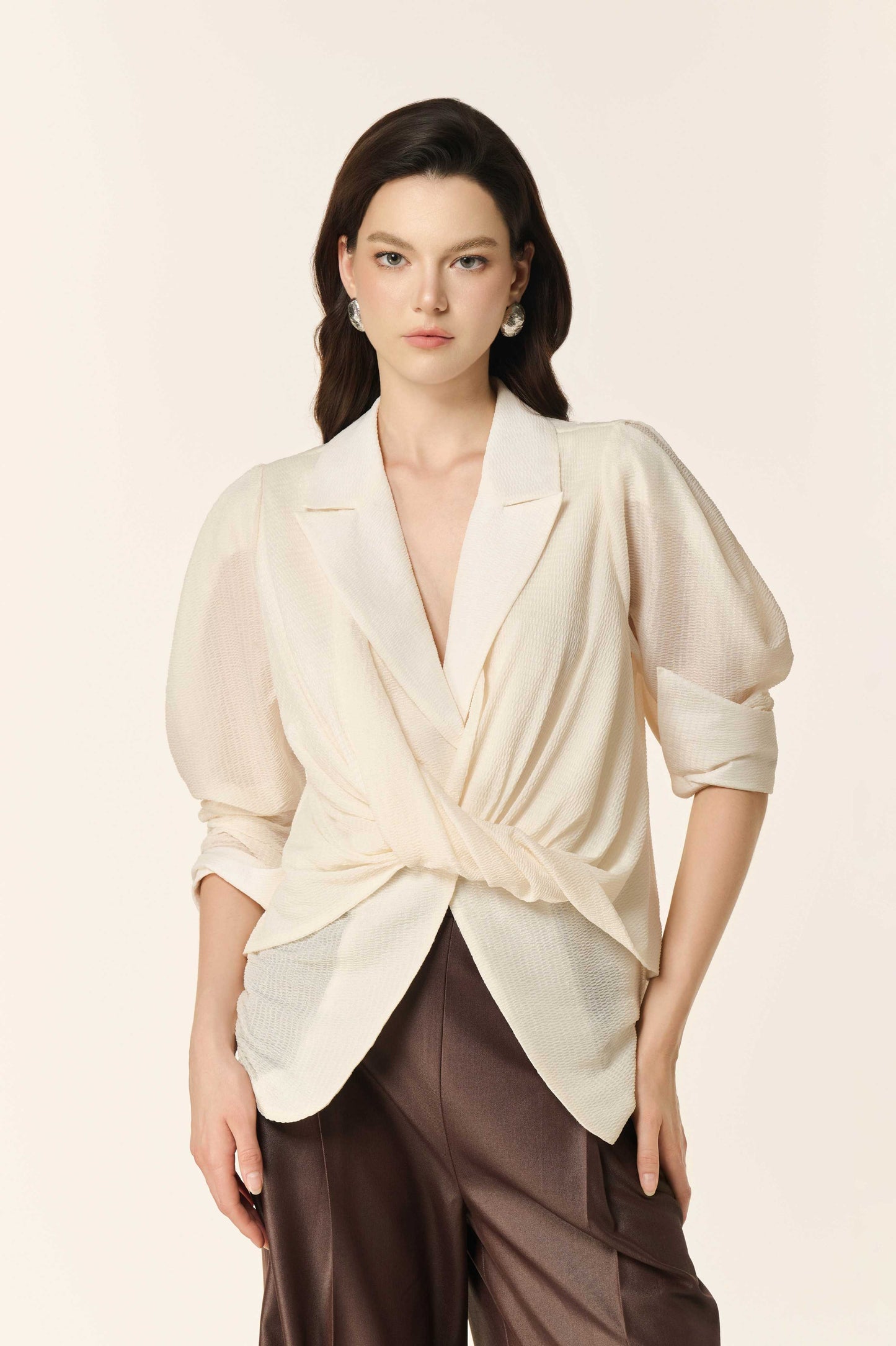 Nimbus Peplum in Cream