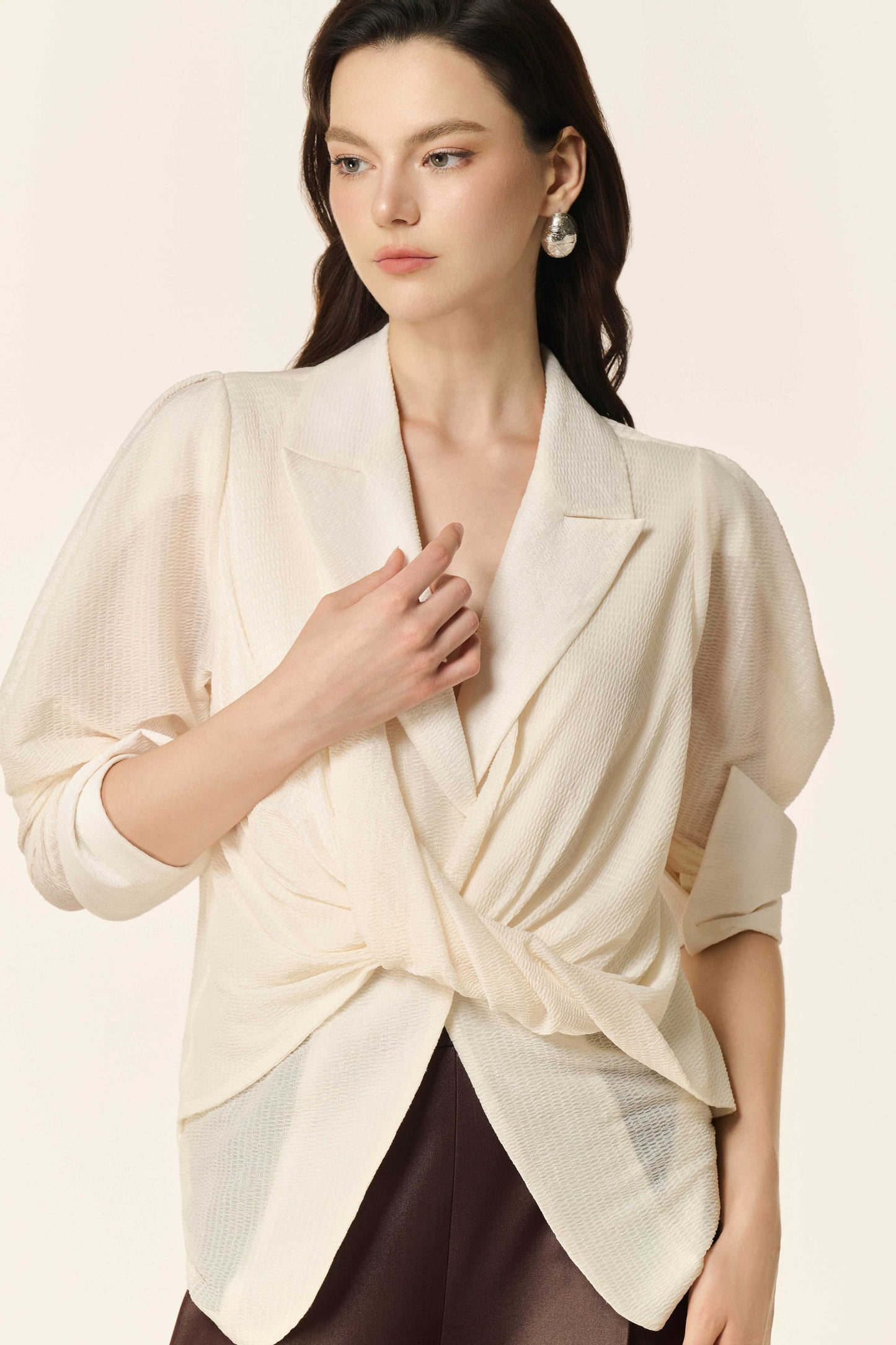 Nimbus Peplum in Cream