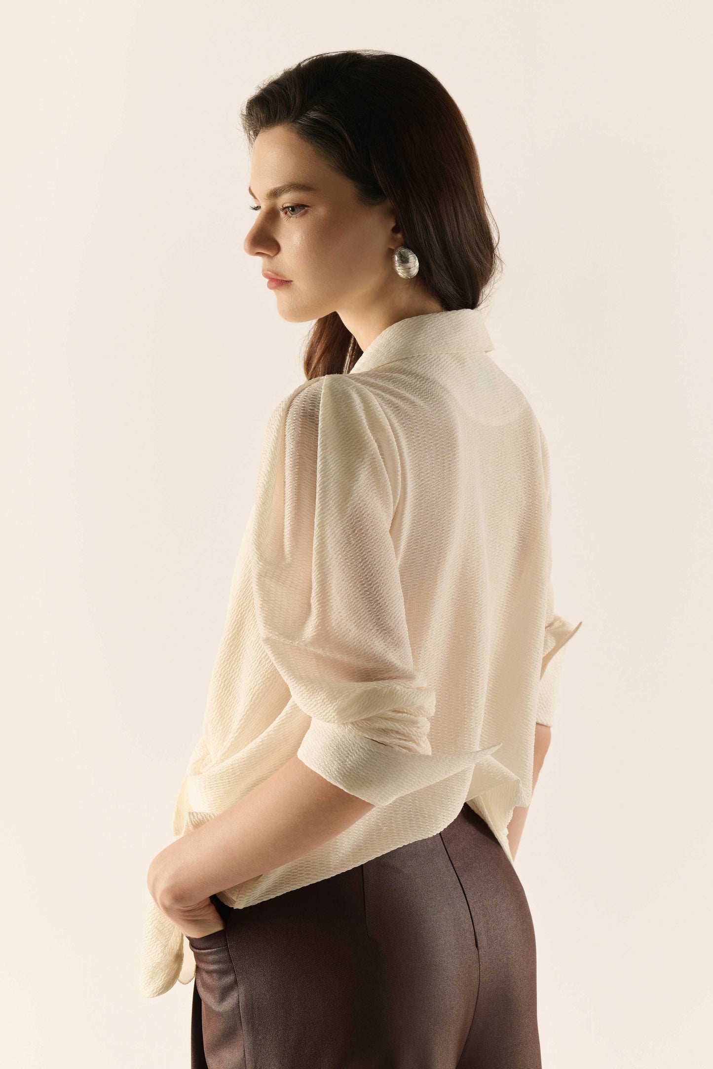 Nimbus Peplum in Cream