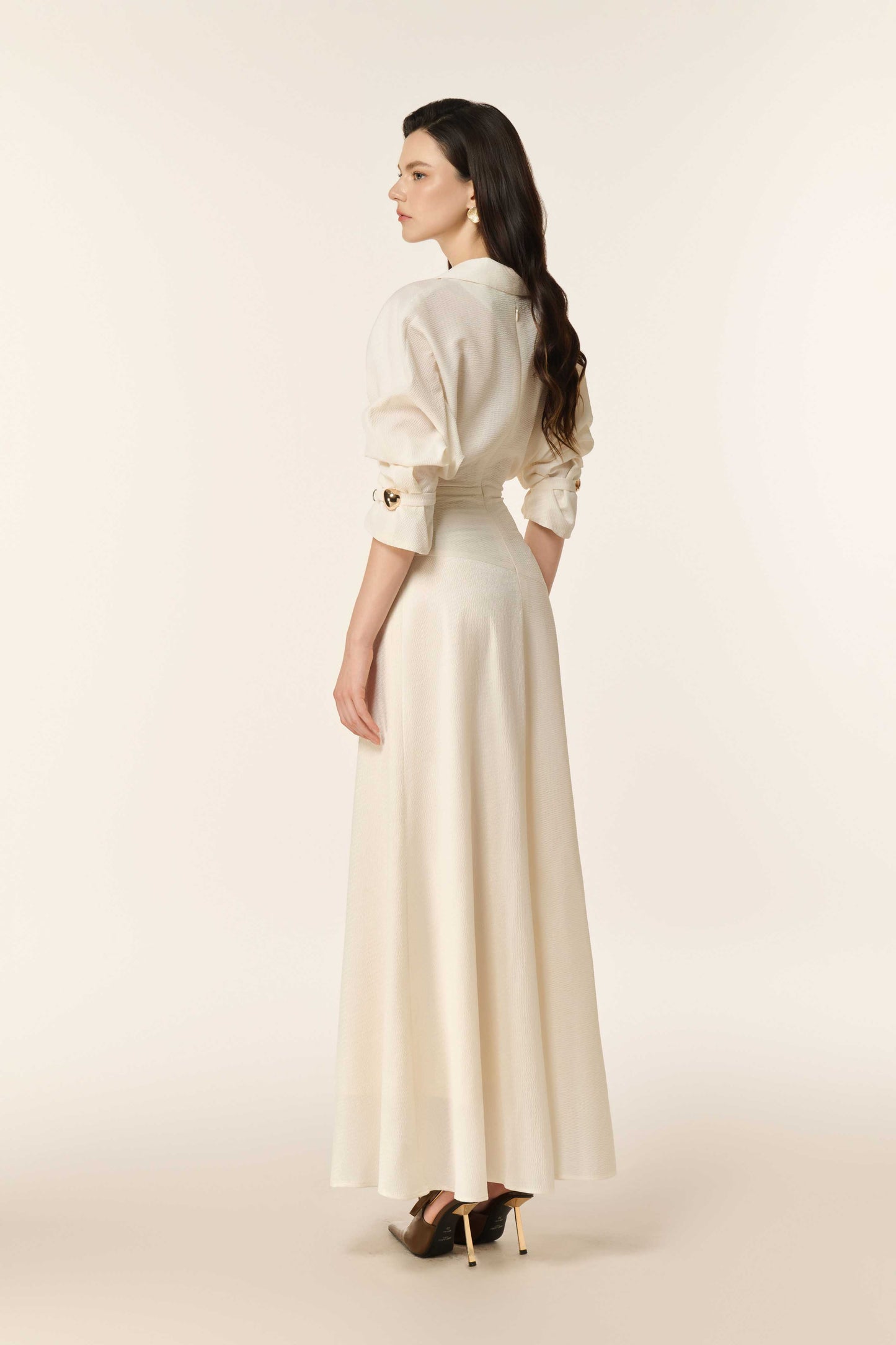 Dewlight Midi Dress in Cream
