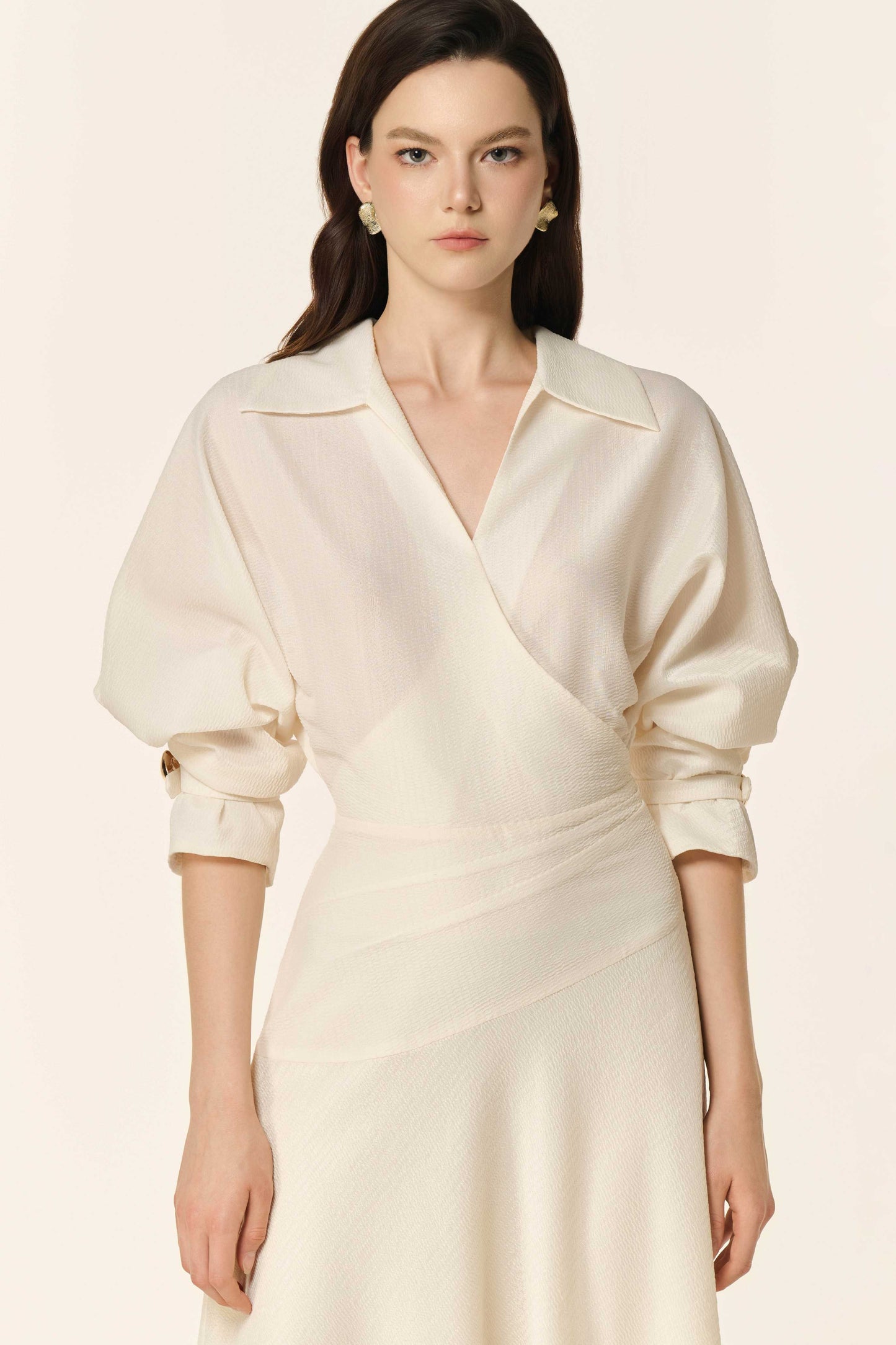 Dewlight Midi Dress in Cream