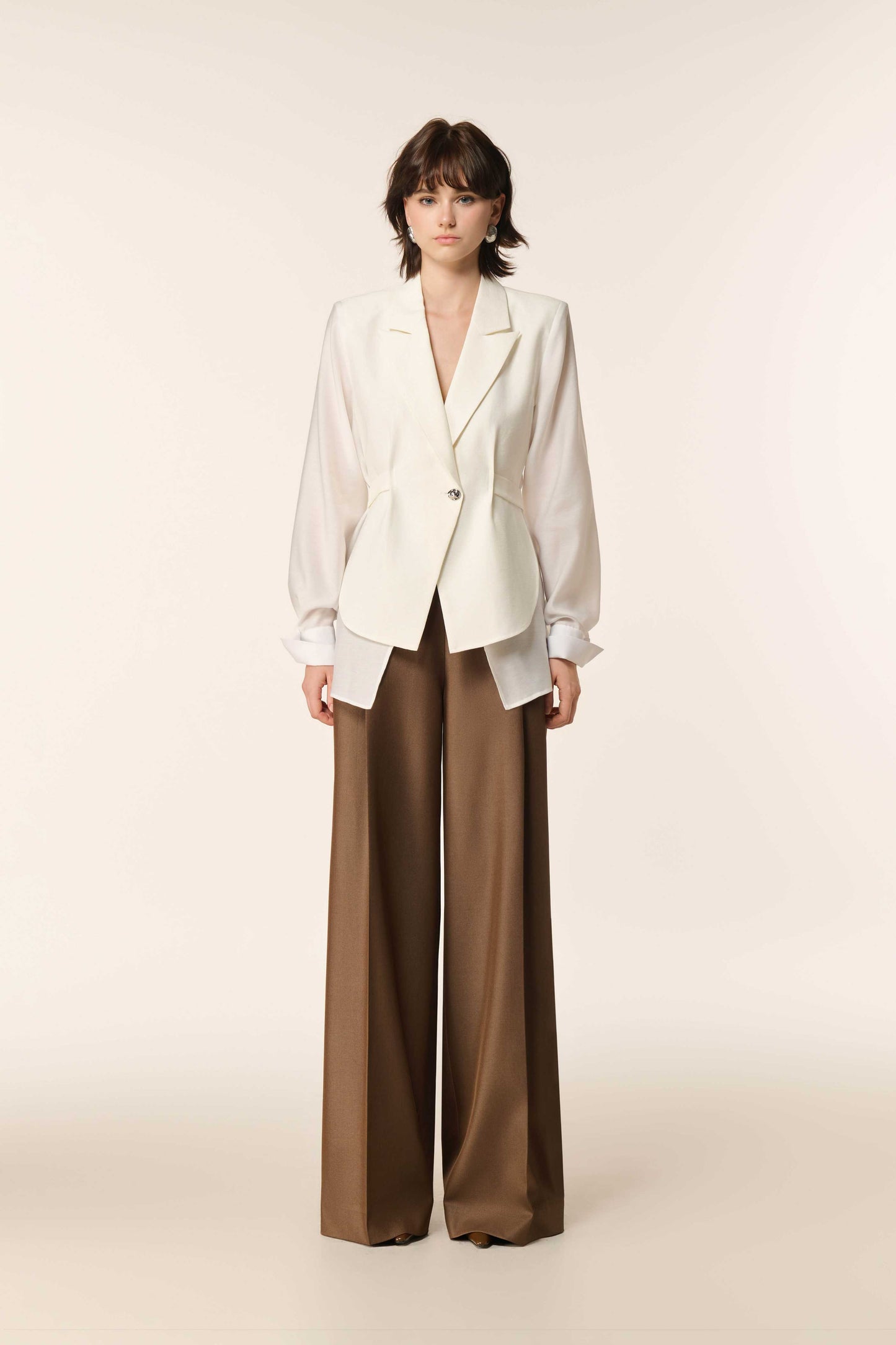 Faux Leather Pants in Coffee