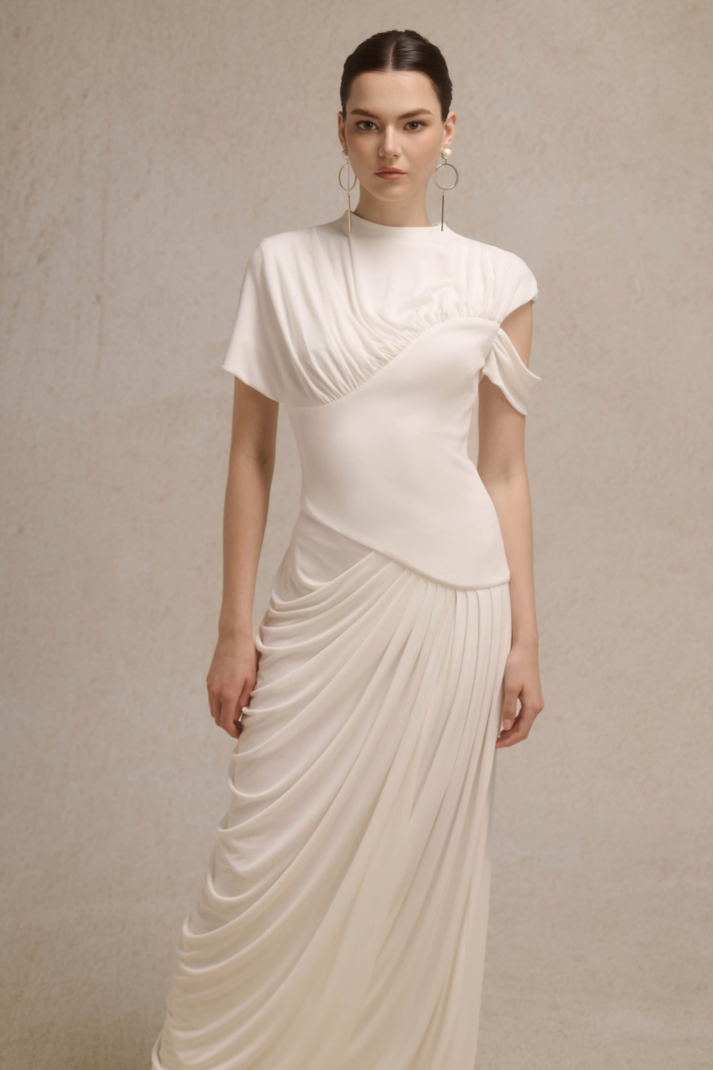 Eris Corset Dress in Light Cream