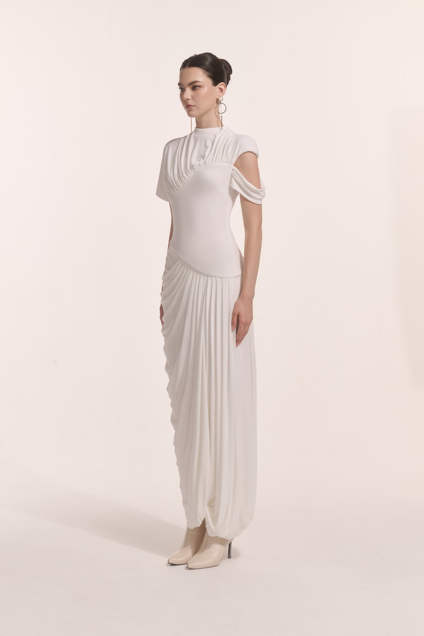 Eris Corset Dress in Light Cream