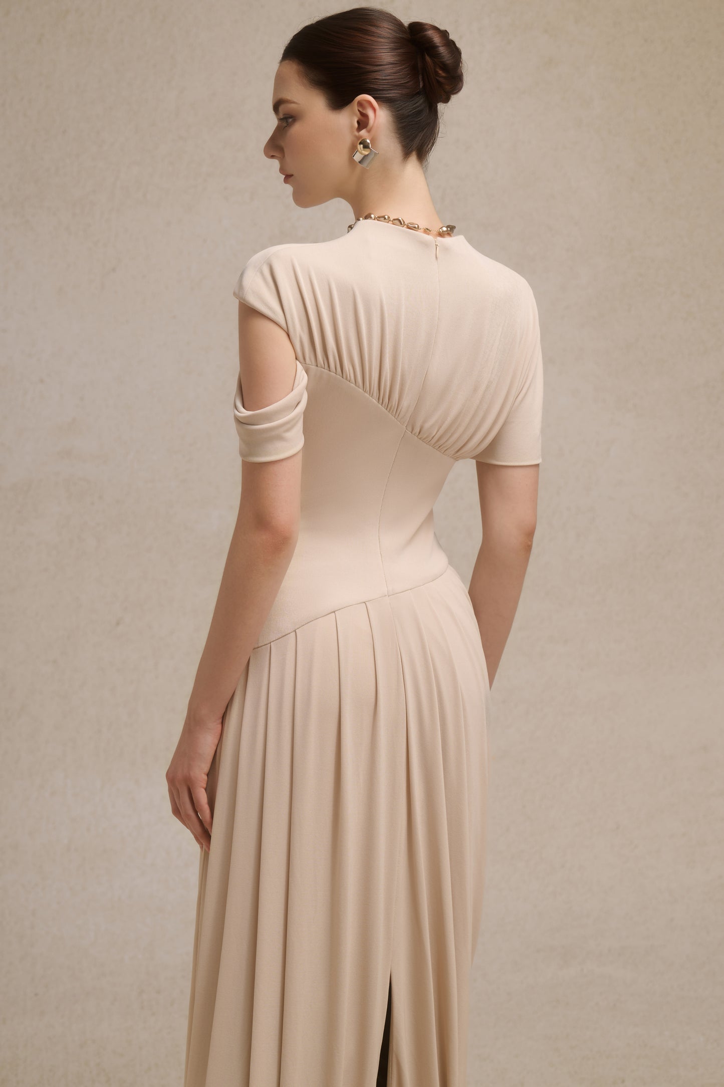 Eris Corset Dress in Coconut Cream
