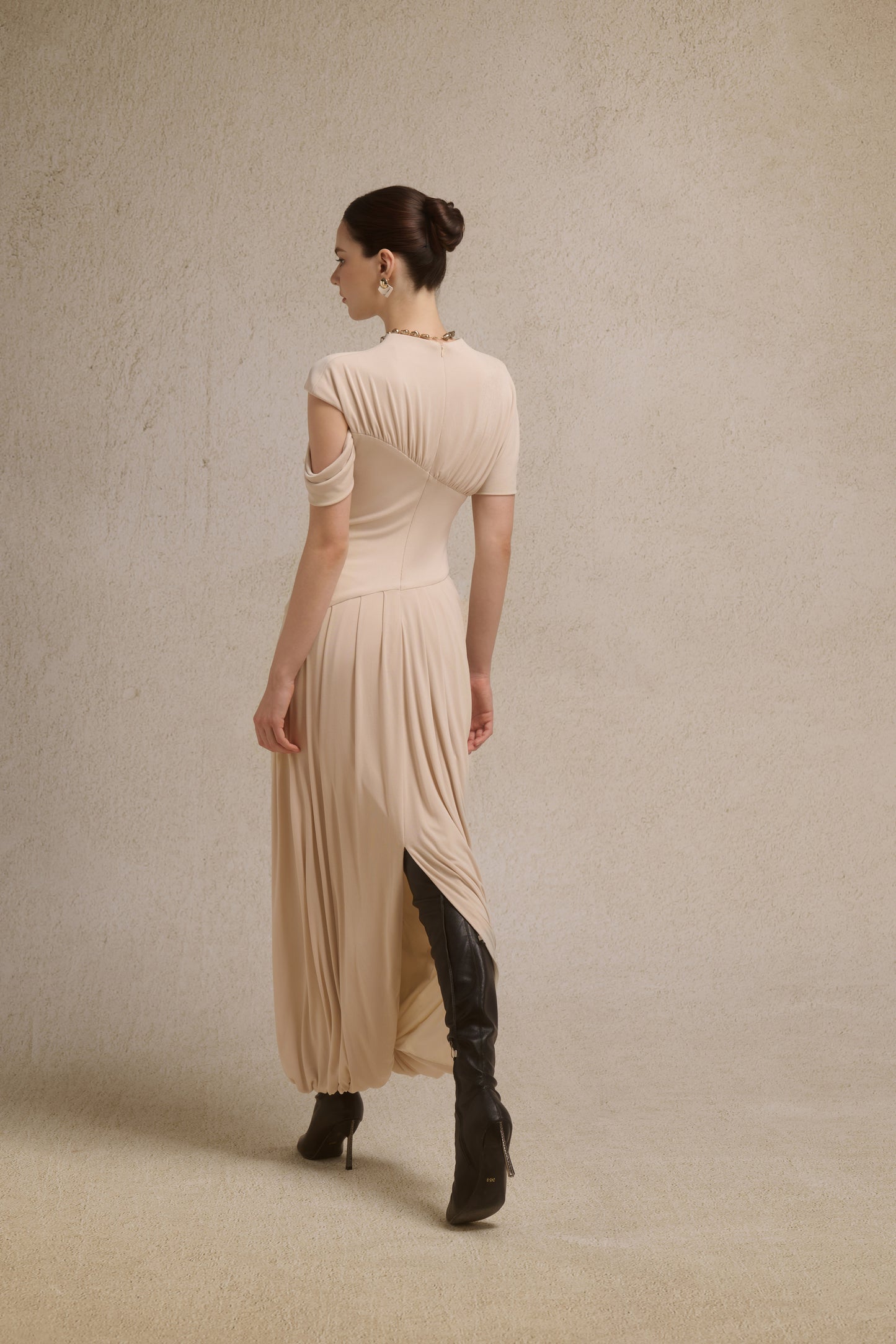 Eris Corset Dress in Coconut Cream