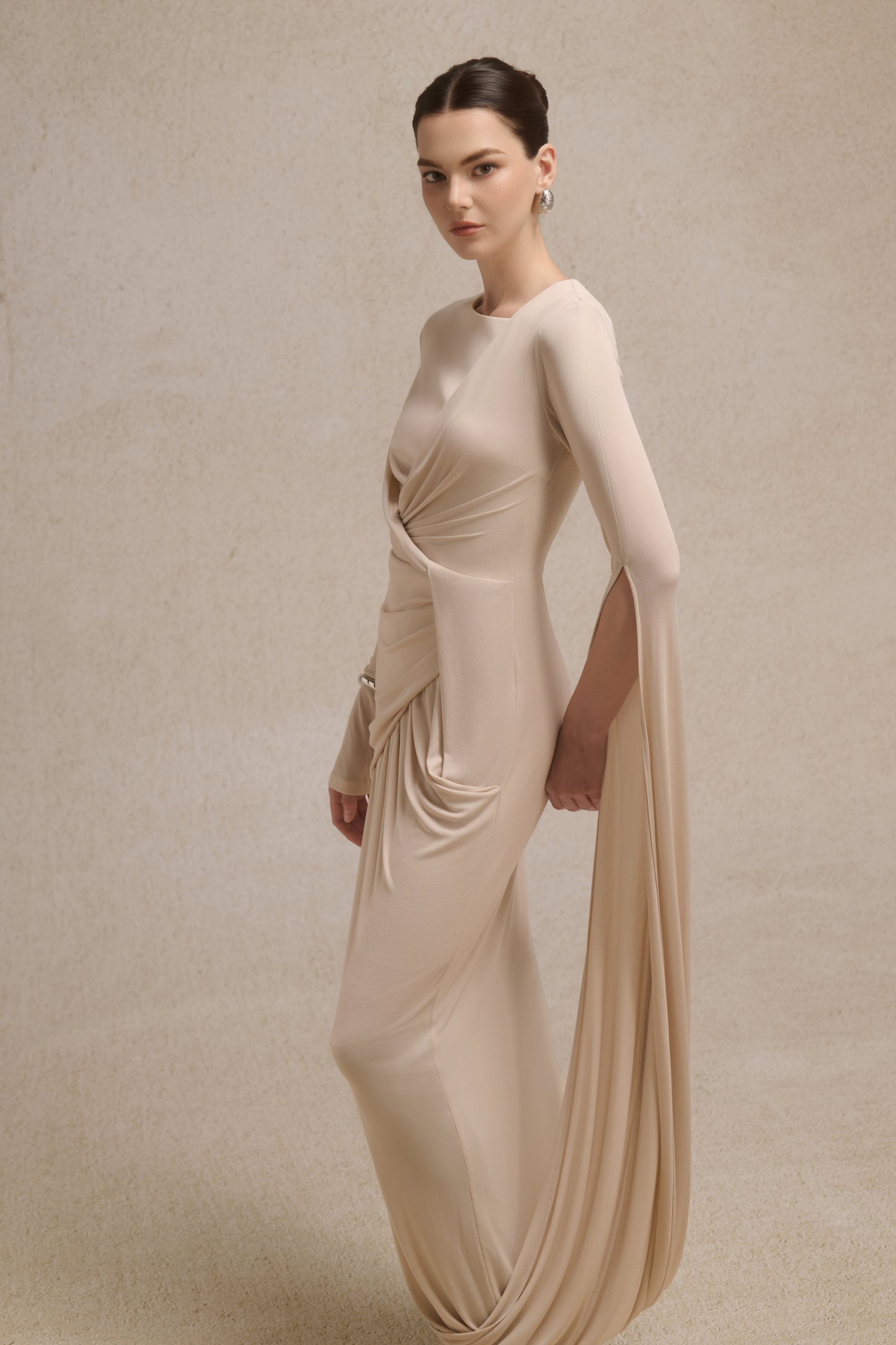 Lunara Tiered Midi in Coconut Cream