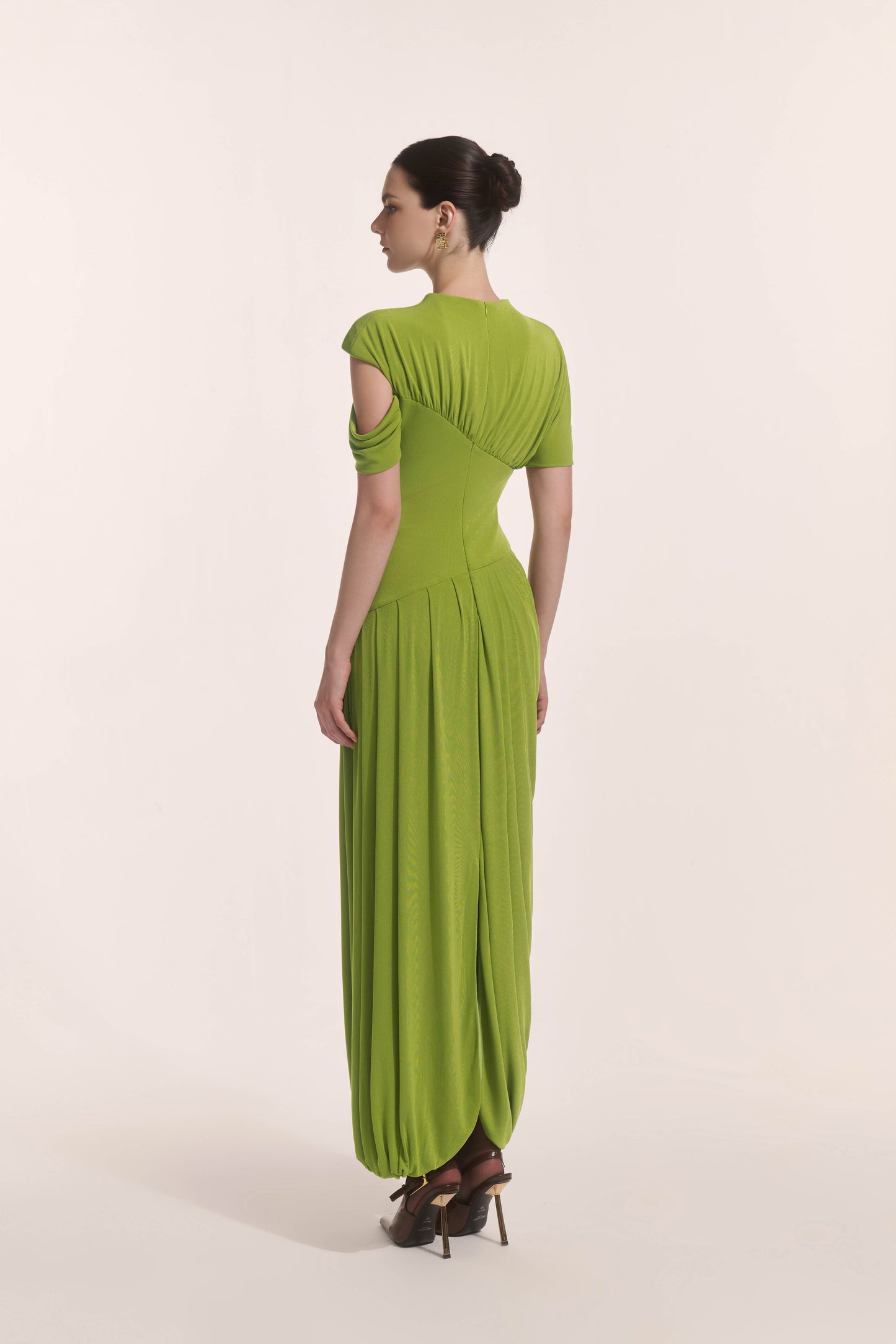 Eris Corset Dress in Leafed Lime