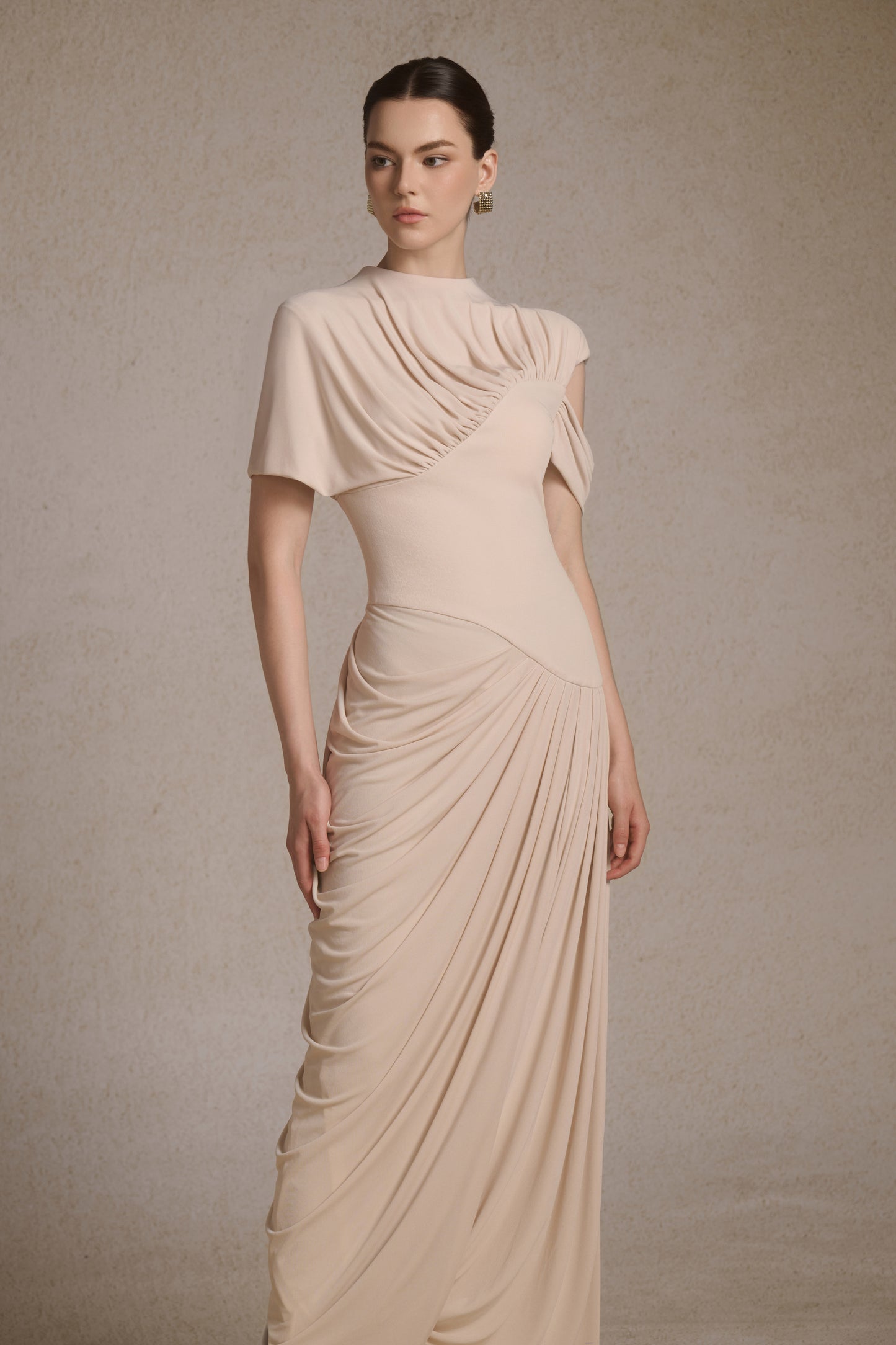 Eris Corset Dress in Coconut Cream