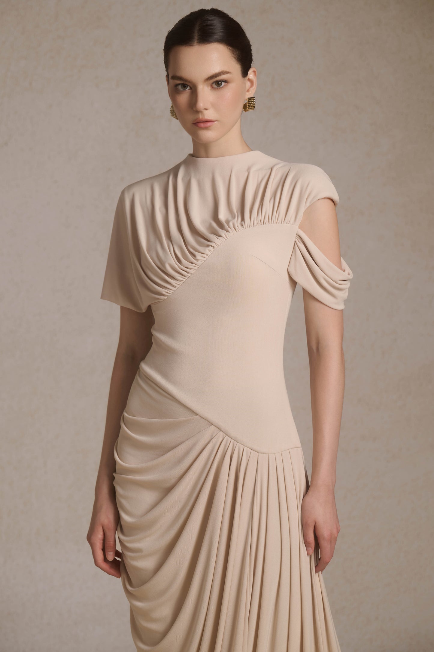 Eris Corset Dress in Coconut Cream