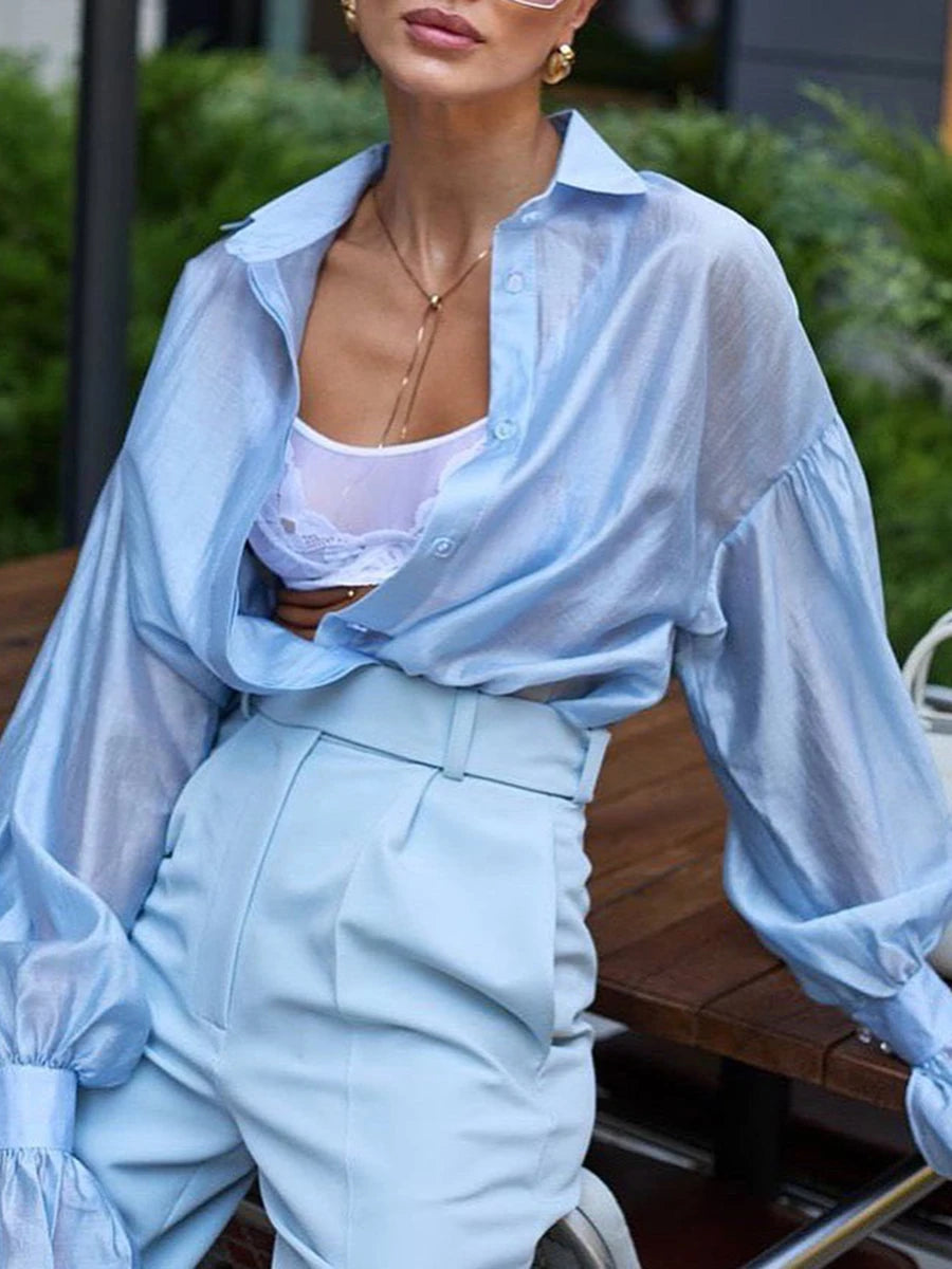 Giulia Oversized Button Blouse