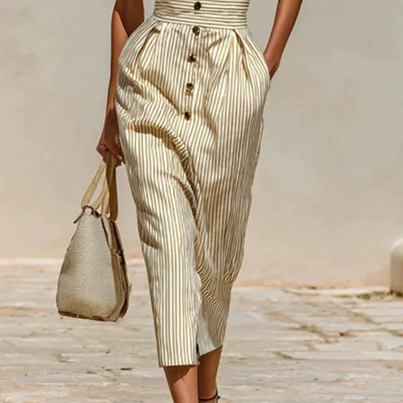 Theodosia Striped Shirt Dress