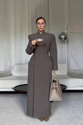 Caldria Single-Breasted Long Coat