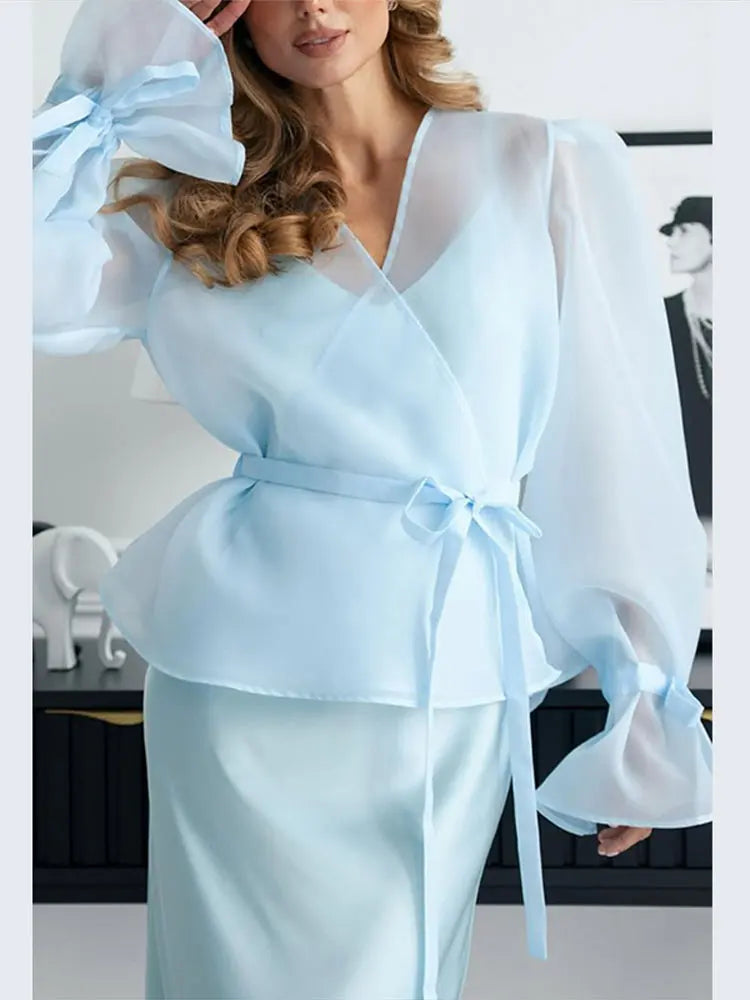 Solmira Wrap Skirt Set