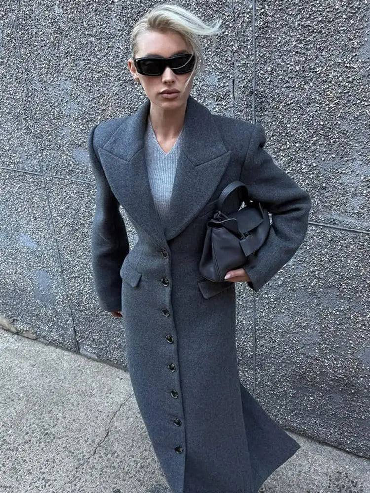 Talvienne Single Breasted Long Coat