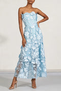 Royale Flower Strapless Dress