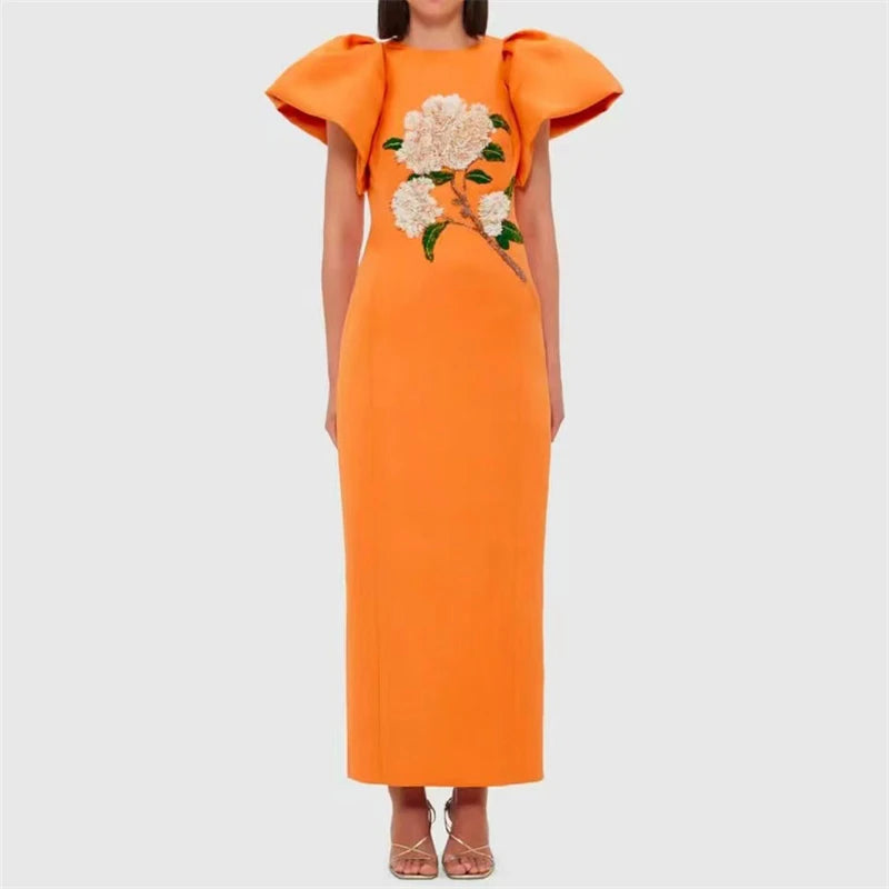 Pasithea Beaded Maxi Dress