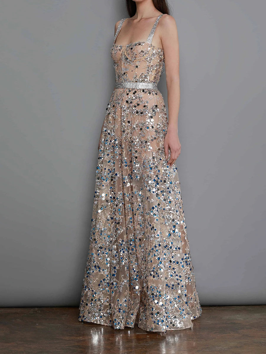 Shop Celina Dress to Project a Liquid-Silver, Theatrical Scale – Bauble Buy