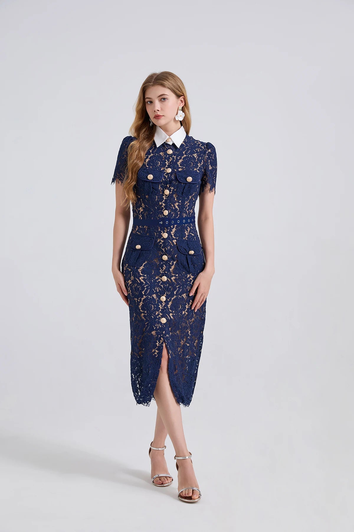 Taweret Fitted Lace Dress