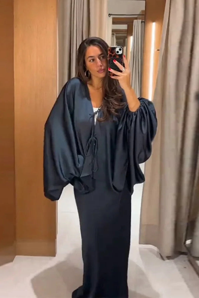 Soléva Satin Skirt Set