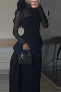 Mavelle Mesh Long Sleeve Dress