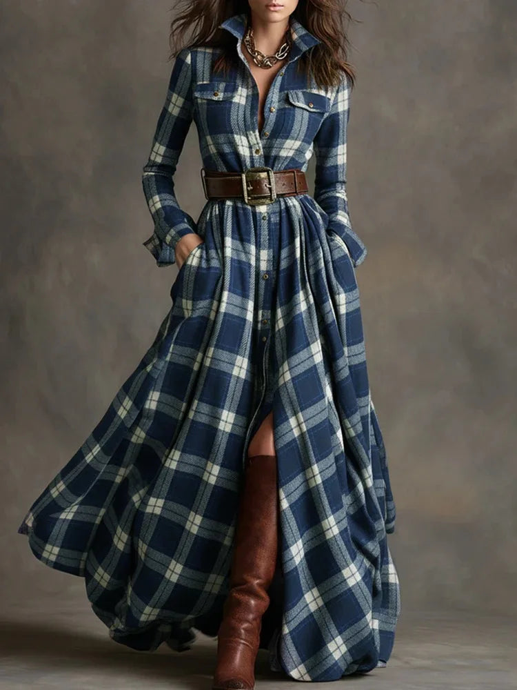 Tala Plaid Shirt Dress