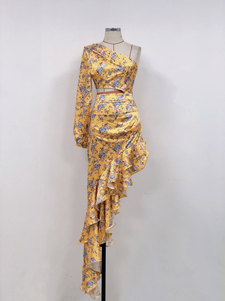 Marigold One Shoulder Dress