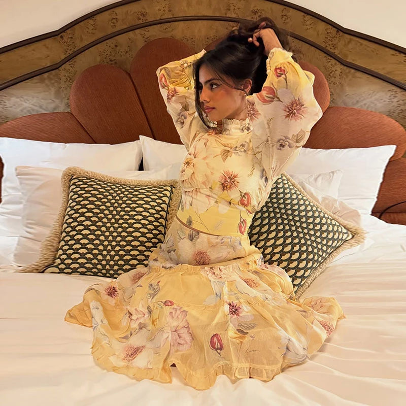 Fiorenza Ruffled Skirt Set