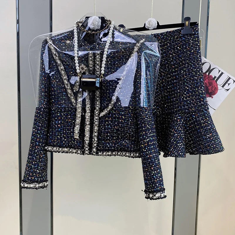 Ludovica Tweed Jacket Set