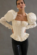Alessia Puffed Long Sleeves Corset Top