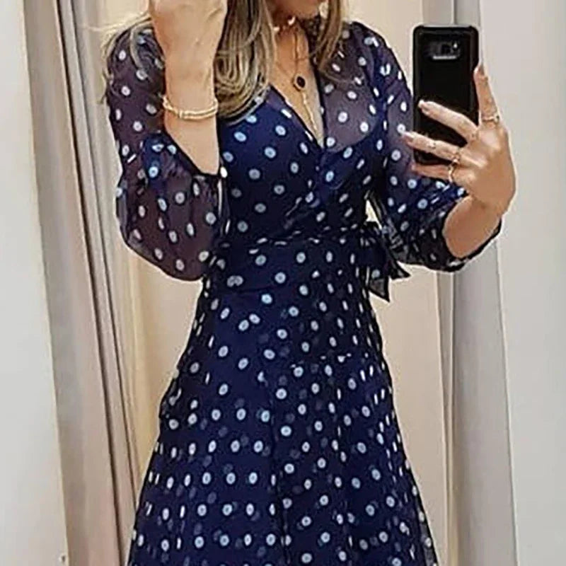 Celestique Polka Wrap Dress