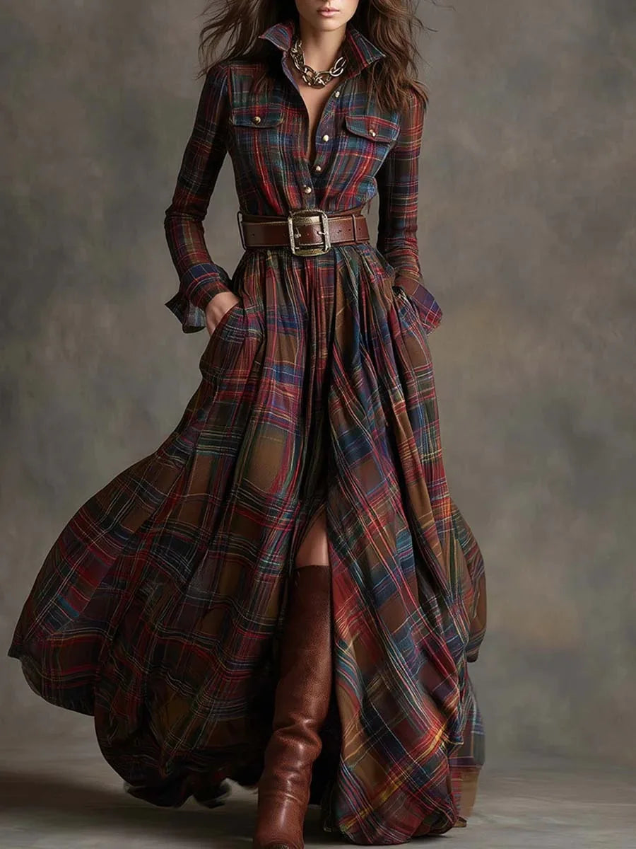 Tala Plaid Shirt Dress