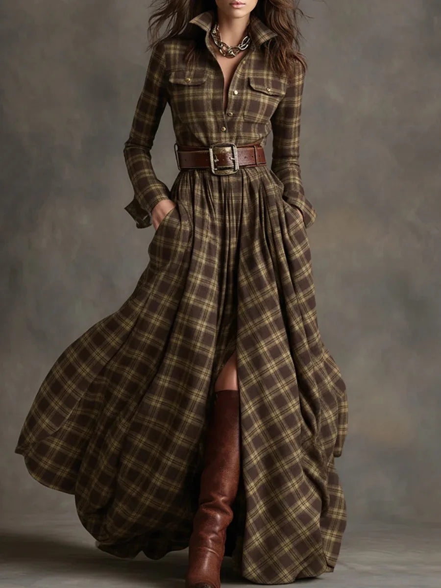 Tala Plaid Shirt Dress