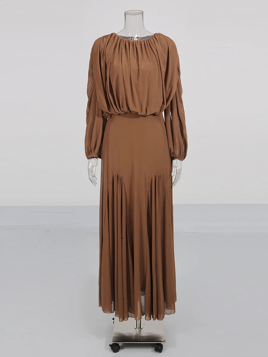 Domitia High Waist Maxi Dress