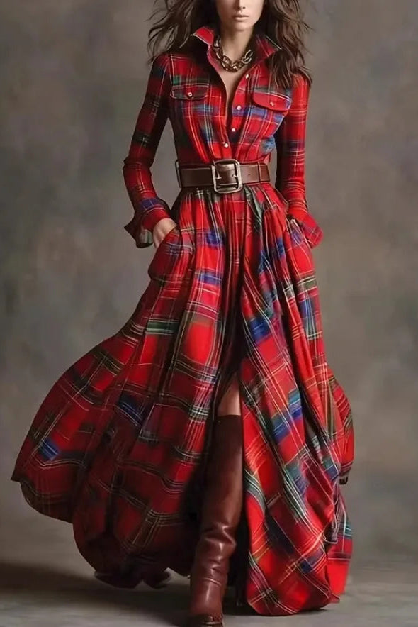 Tala Plaid Shirt Dress