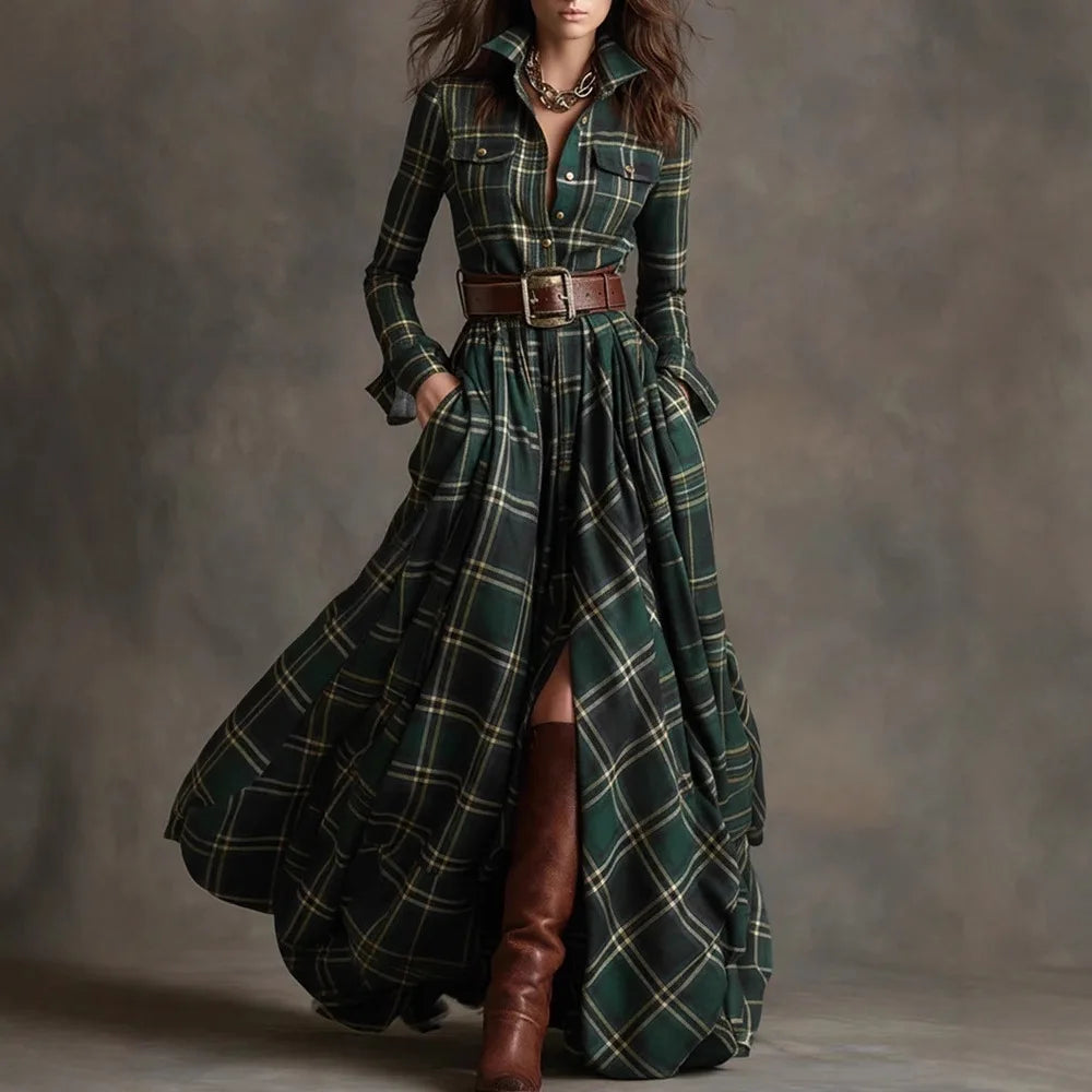 Tala Plaid Shirt Dress