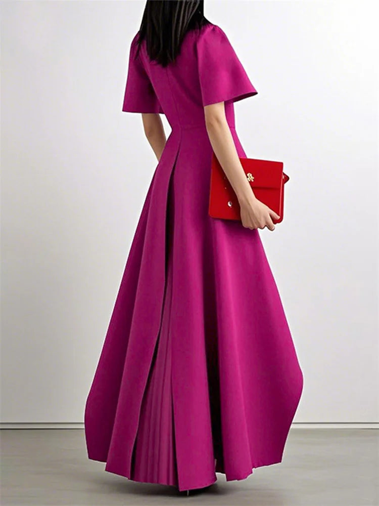 Isavelle Evening Pleated Dress