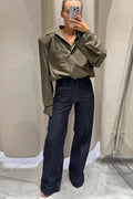 Selira Vintage Plaid Blouse