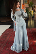Delphinia Floral Applique Gown
