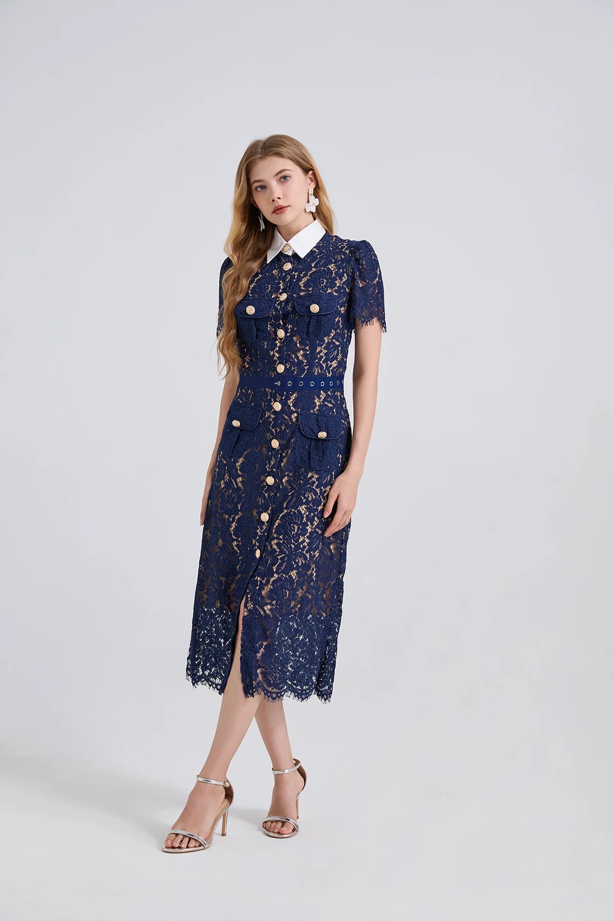 Taweret Fitted Lace Dress