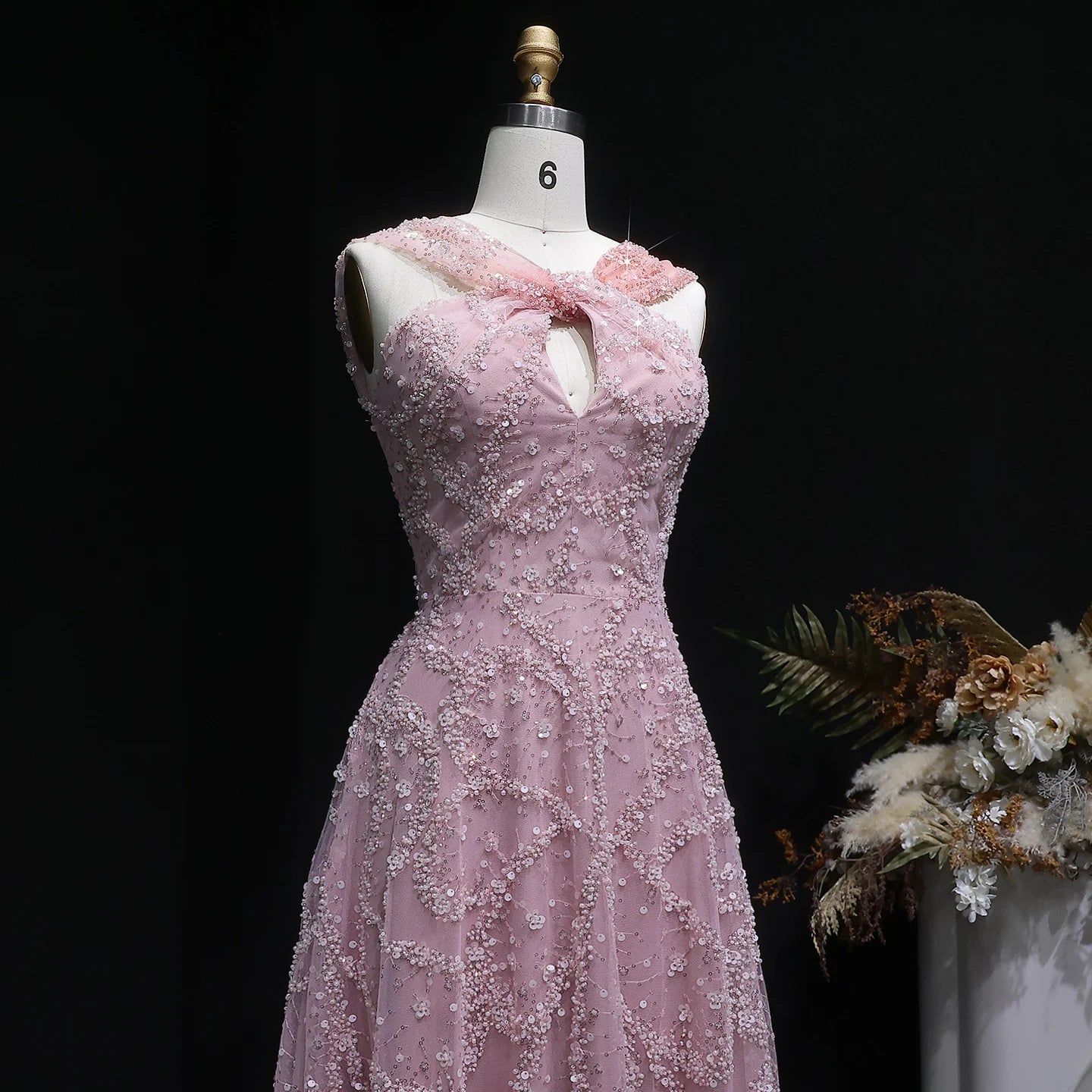 Olyssia Beaded Evening Dress