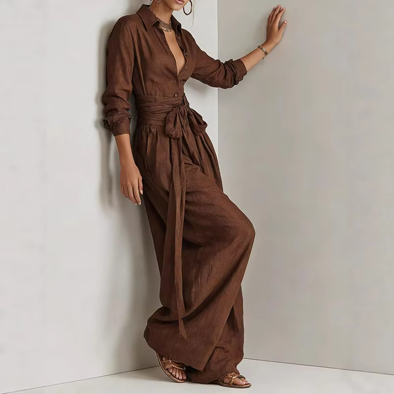 Regent Belted Pants Suit