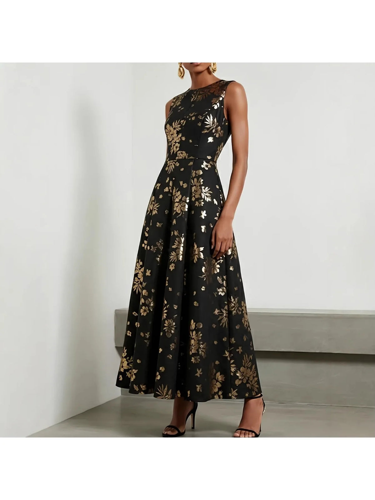 Amunet Floral Evening Midi Dress