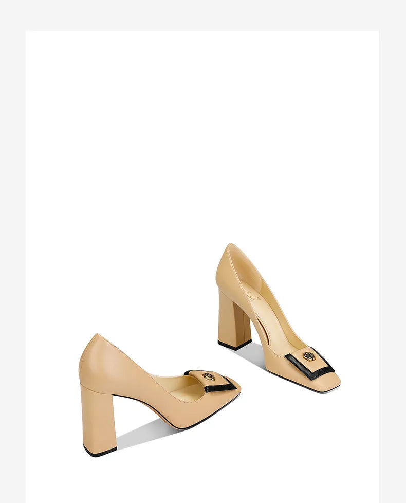 Loretta Square Heel Shoes