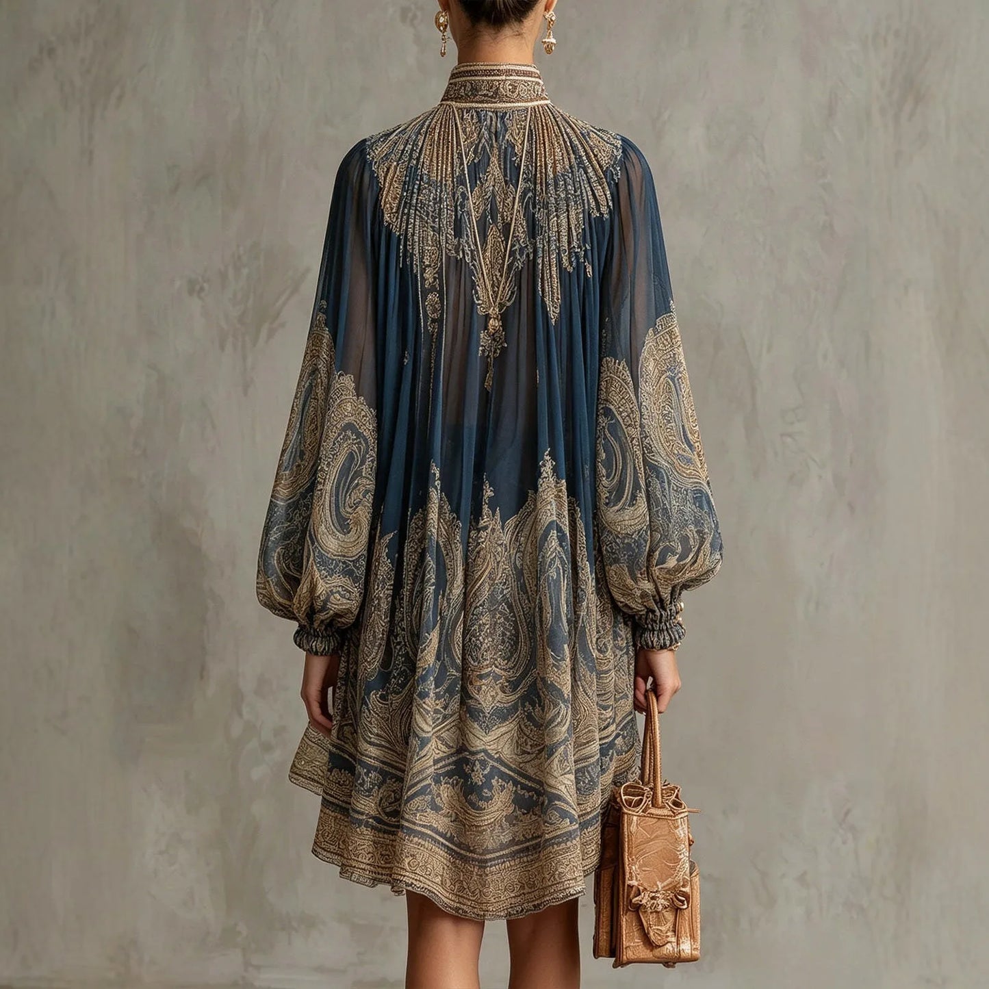 Damaris Printed Chiffon Dress