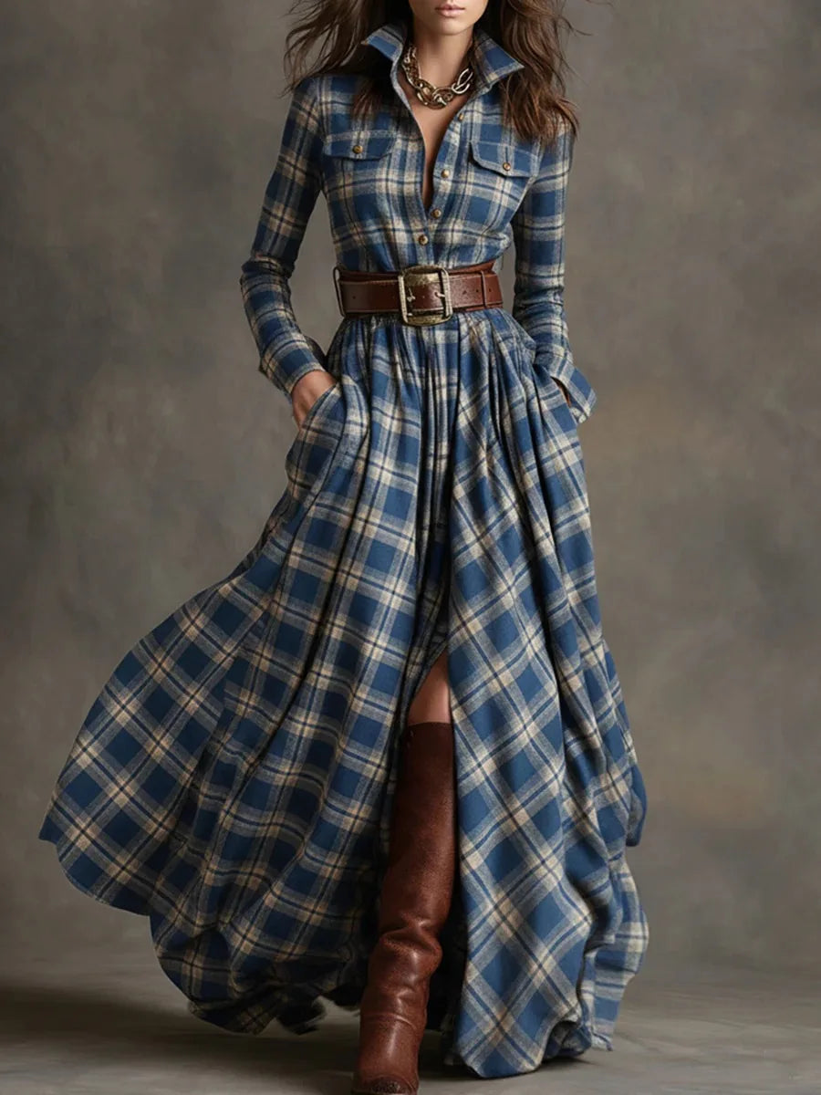 Tala Plaid Shirt Dress